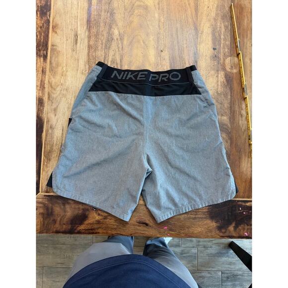 Nike Men's Black Gray Pro Flex Rep Slim Fit Training Shorts Size Medium - Picture 5 of 7